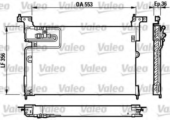 Imagine Condensator, climatizare VALEO 817240