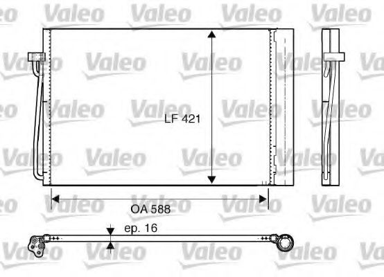 Imagine Condensator, climatizare VALEO 817850