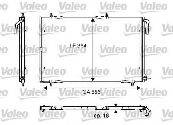 Imagine Condensator, climatizare VALEO 818001