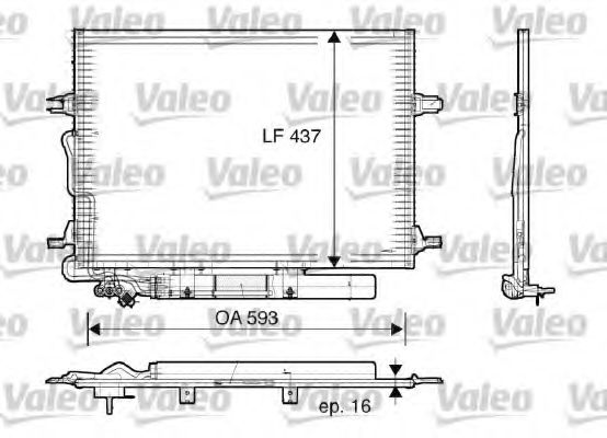 Imagine Condensator, climatizare VALEO 818003