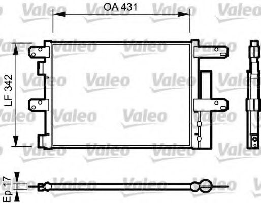 Imagine Condensator, climatizare VALEO 818116