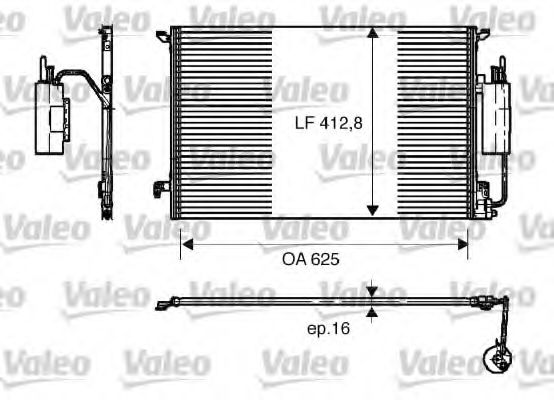 Imagine Condensator, climatizare VALEO 818175