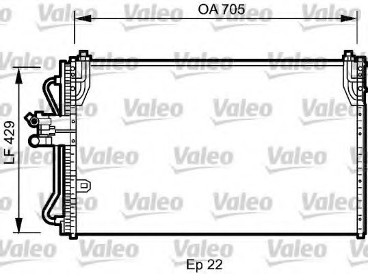 Imagine Condensator, climatizare VALEO 818196