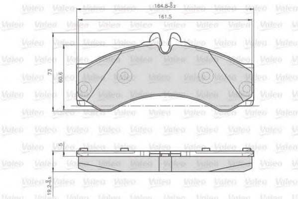 Imagine set placute frana,frana disc VALEO 872153