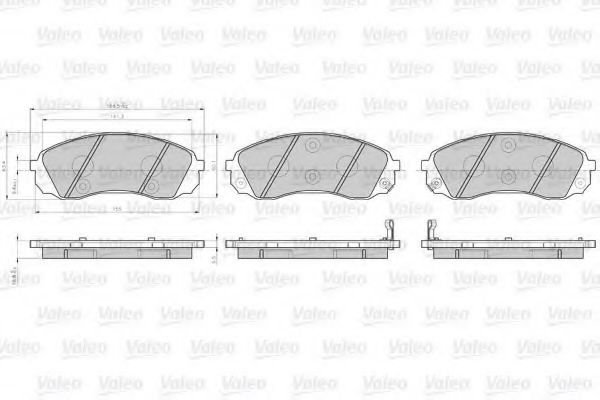 Imagine set placute frana,frana disc VALEO 872597