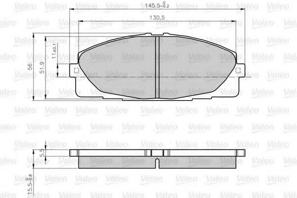 Imagine set placute frana,frana disc VALEO 872680