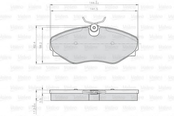 Imagine set placute frana,frana disc VALEO 873099