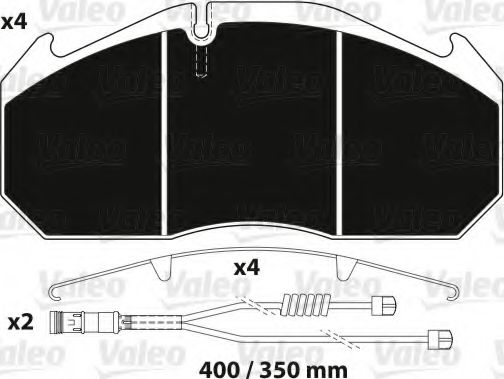 Imagine set placute frana,frana disc VALEO 882216