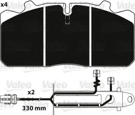 Imagine set placute frana,frana disc VALEO 882229