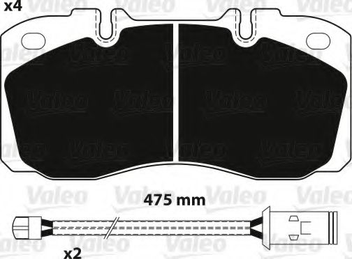 Imagine set placute frana,frana disc VALEO 882233