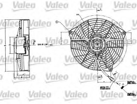 Ventilator, radiator VALEO 883556