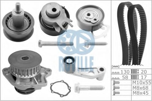 Imagine Set pompa apa + curea dintata RUVILLE 55456701