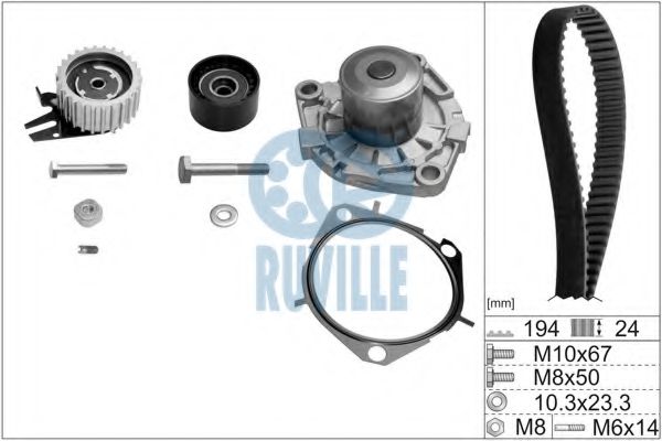 Imagine Set pompa apa + curea dintata RUVILLE 56036701