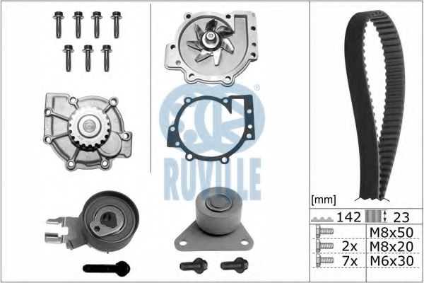 Imagine Set pompa apa + curea dintata RUVILLE 56536701