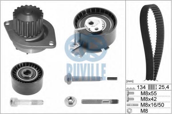 Imagine Set pompa apa + curea dintata RUVILLE 56638701