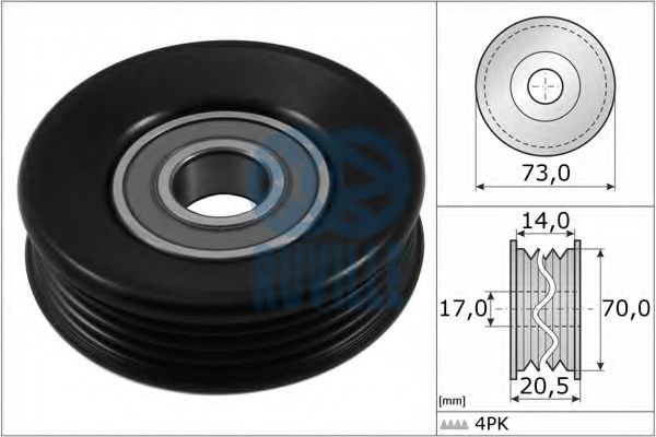 Imagine rola intinzator,curea transmisie RUVILLE 56985