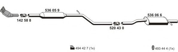 Sistem de esapament ERNST 100575