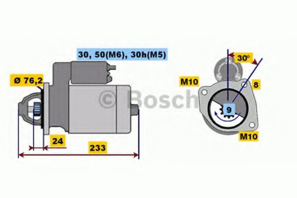 Starter BOSCH 0 001 108 157