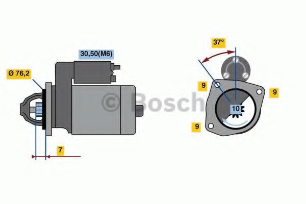 Starter BOSCH 0 001 108 450