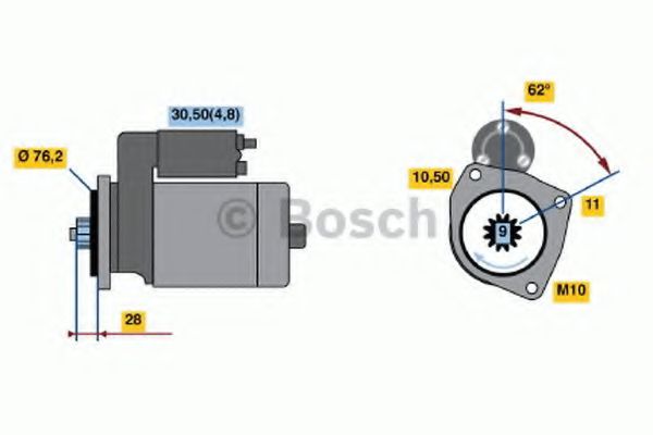 Starter BOSCH 0 001 125 521