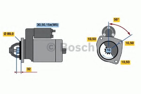 Imagine starter BOSCH 0 001 211 513