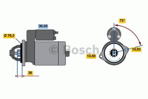 Imagine starter BOSCH 0 001 212 208