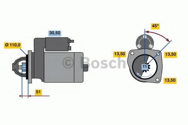 Imagine starter BOSCH 0 001 263 004