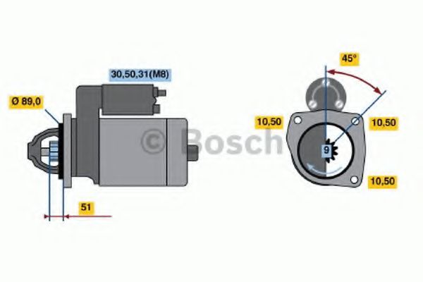 Imagine starter BOSCH 0 001 368 017