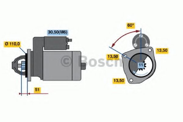 Imagine starter BOSCH 0 001 372 008