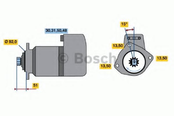 Imagine starter BOSCH 0 001 416 010