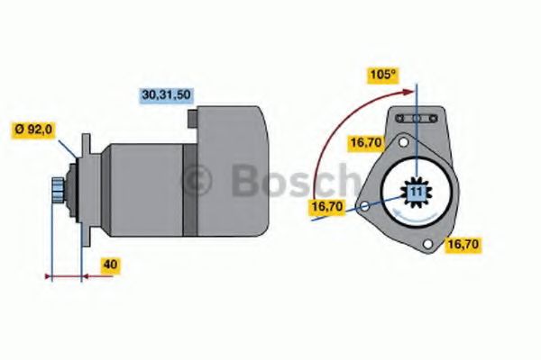 Imagine starter BOSCH 0 001 417 042