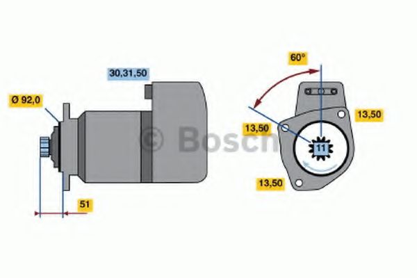 Imagine starter BOSCH 0 001 417 045