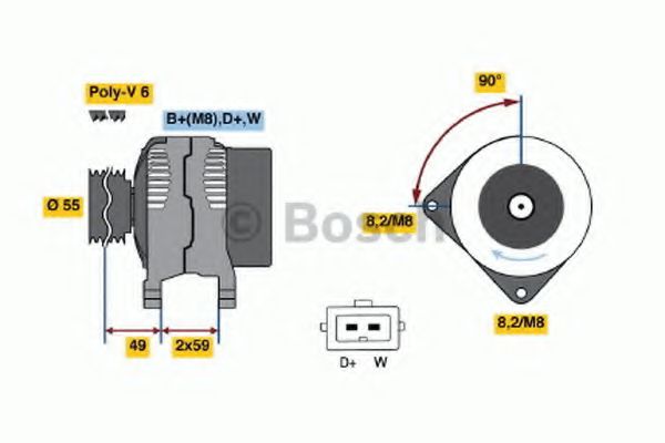 Imagine Generator / Alternator BOSCH 0 123 310 019