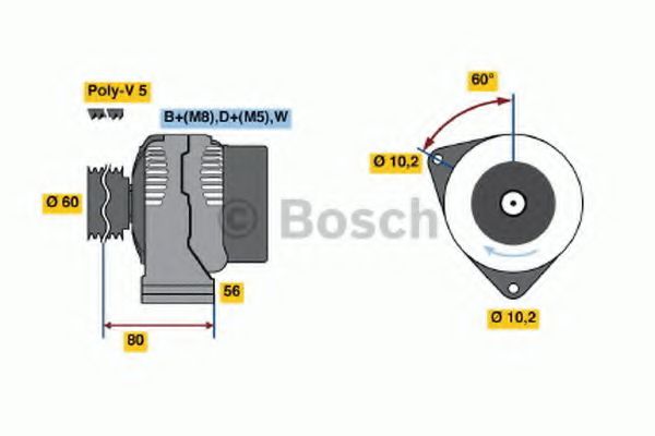 Imagine Generator / Alternator BOSCH 0 123 320 022