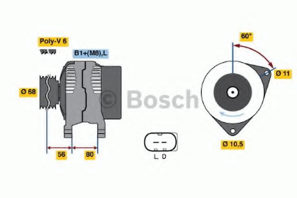 Imagine Generator / Alternator BOSCH 0 124 320 001