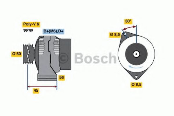 Imagine Generator / Alternator BOSCH 0 124 325 117