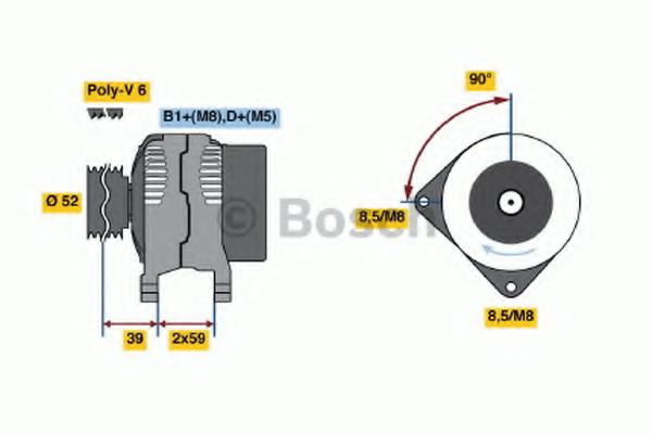 Imagine Generator / Alternator BOSCH 0 124 515 090