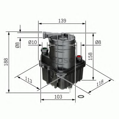 Imagine filtru combustibil BOSCH 0 450 907 016