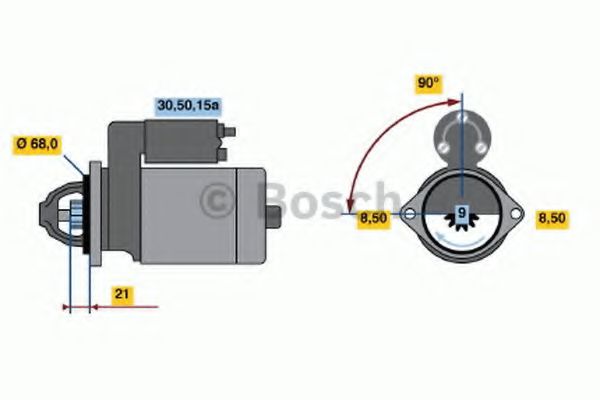 Imagine starter BOSCH 0 986 010 030