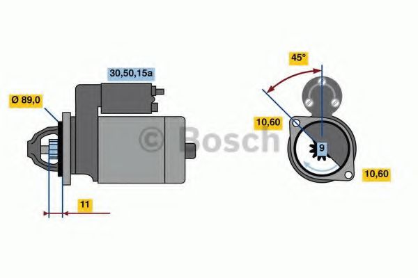 Imagine starter BOSCH 0 986 010 670