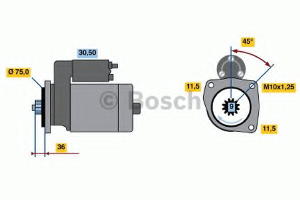 Imagine starter BOSCH 0 986 012 851