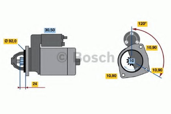 Imagine starter BOSCH 0 986 013 190