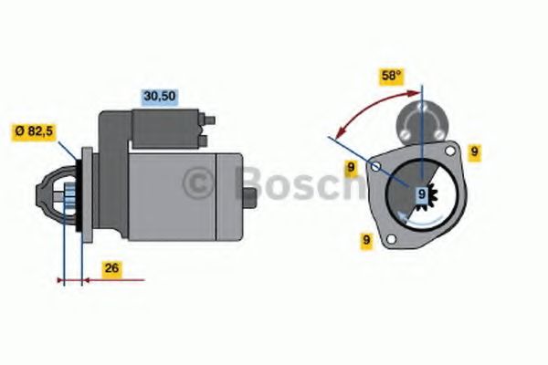 Imagine starter BOSCH 0 986 013 640