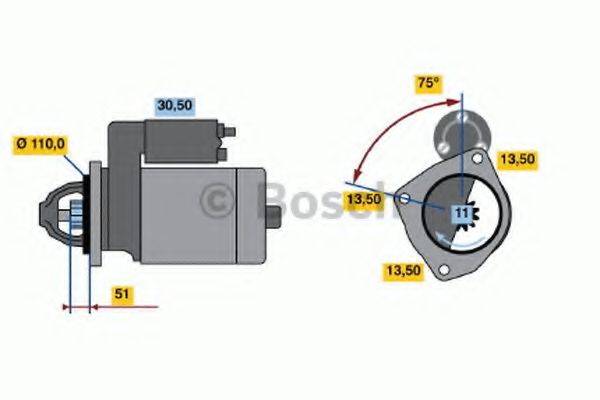 Imagine starter BOSCH 0 986 017 980