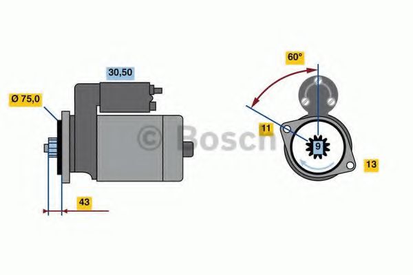 Imagine starter BOSCH 0 986 018 601