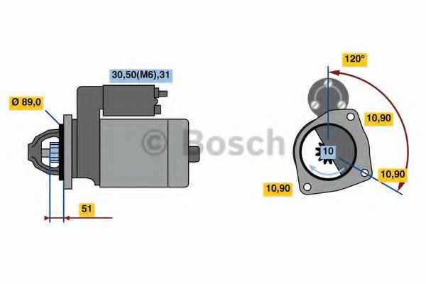 Imagine starter BOSCH 0 986 020 170