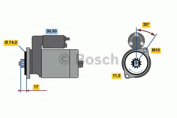 Imagine starter BOSCH 0 986 023 560