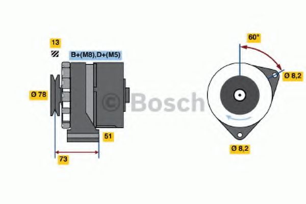 Imagine Generator / Alternator BOSCH 0 986 030 670