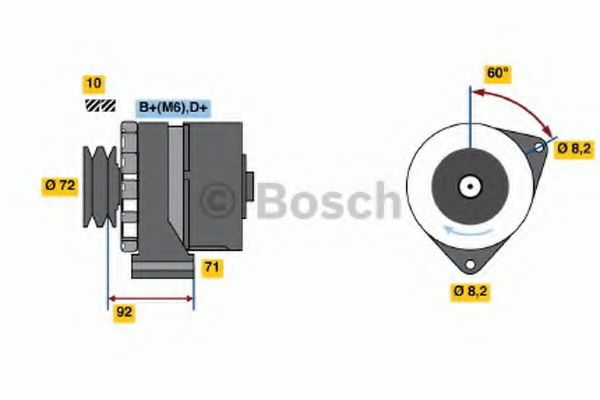 Imagine Generator / Alternator BOSCH 0 986 030 730