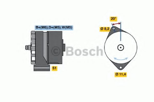 Imagine Generator / Alternator BOSCH 0 986 031 190